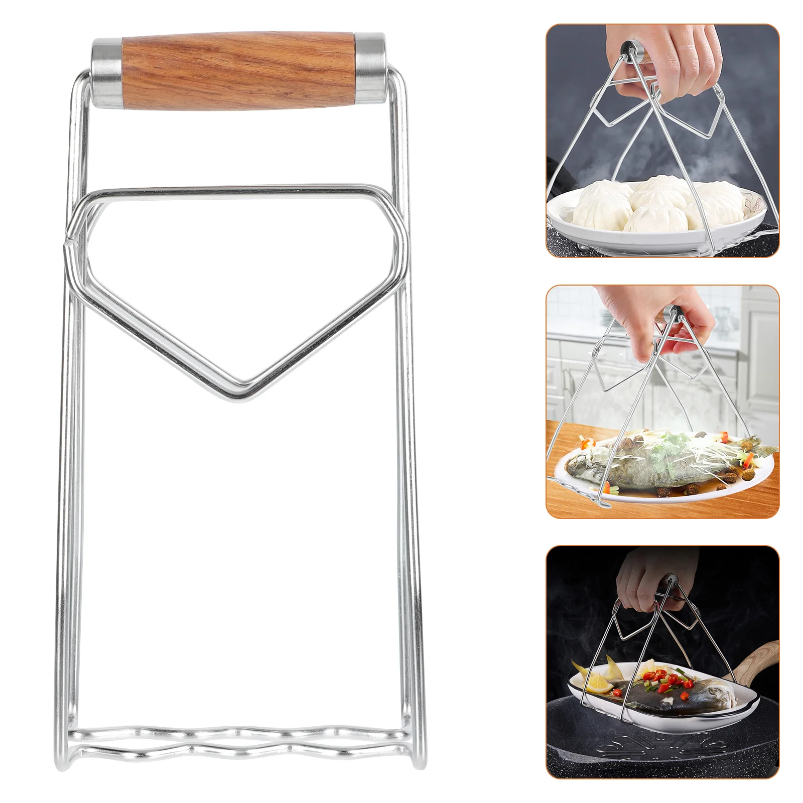 

Clip Plate Dish Hot Gripper Clamp Bowl Retriever Holder Bowls Folding Kitchen Steel Stainless Pan Tongs Tong Lifter Anti Scald