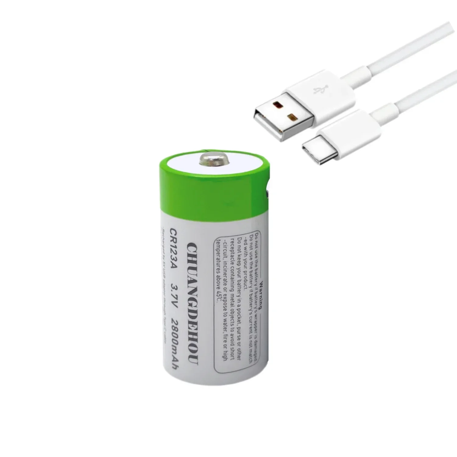 Перезаряжаемая батарея с USB-зарядкой CR123A 2800 мАч 3 7 в 16340 16350R литий-ионный фонарик