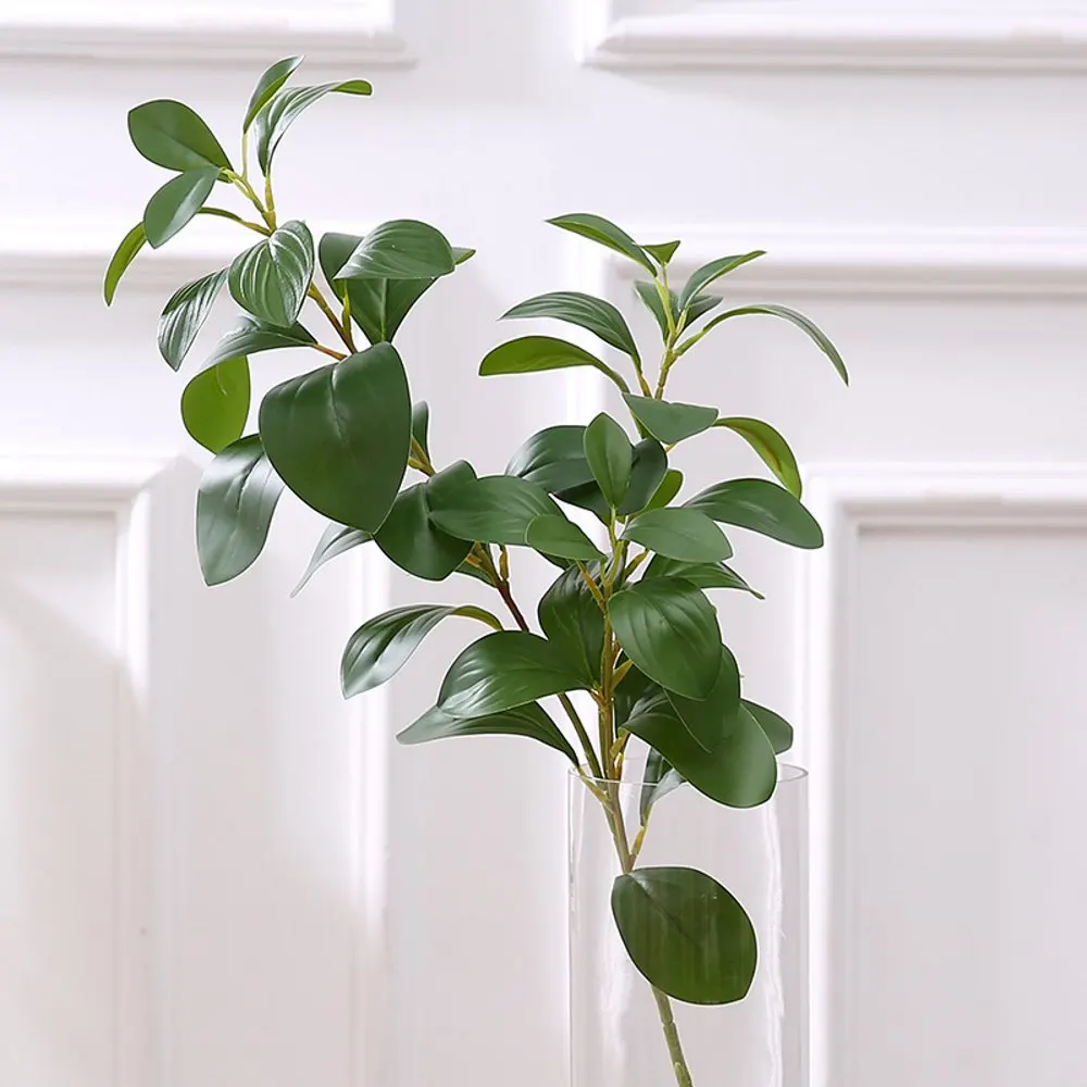 

3D Print real touch Ficus tree branches artificial leaves faux foliage decoration fake flower plantas artificiais green leaf
