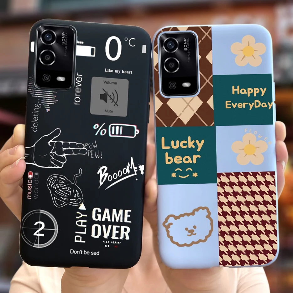 Для Oppo A55 4G чехол CPH2325 стильный художественный с рисунком Мягкая силиконовая