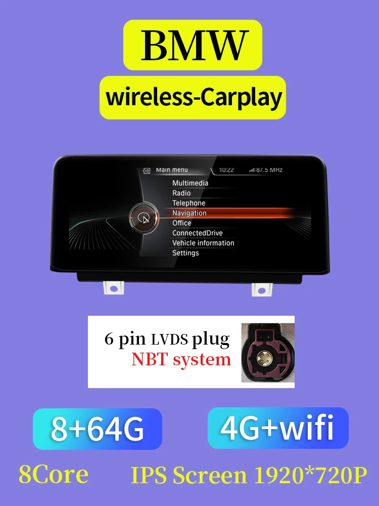 

НОВЫЙ ID8 Qualcomm 8Core 8G 128G Carplay Auto для BMW 3 серии F30 F31 F32 F33 F34 Центральный мультимедийный автомобильный видеоплеер Навигация