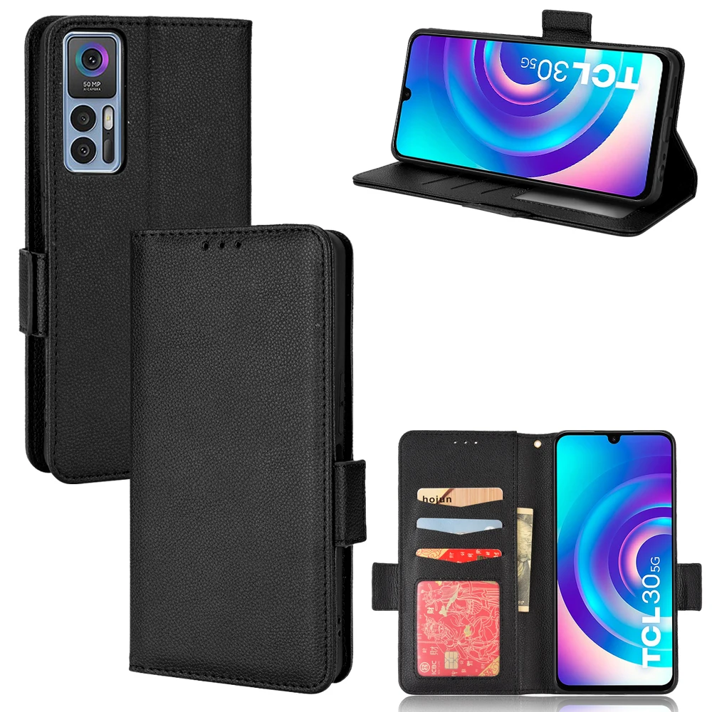 Чехол-кошелек с слотом для карт TCL 30+ чехол 6 7 дюйма магнитная кнопка откидная