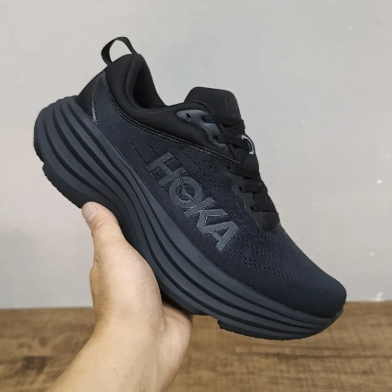 Original HOKA Bondi 8 Running Shoes for Men Women Jogging Outdoor Black Sneakers Lightweight Breathable Shock Absorb Sports Shoe