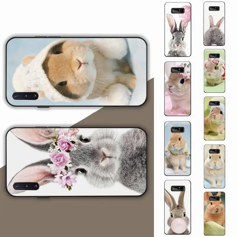 

Cute White Baby Rabbits Phone Case for Samsung Note 5 7 8 9 10 20 pro plus lite ultra A21 12 72