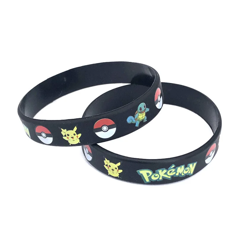 4 шт. браслет с покемонами аниме фигурки Пикачу Чармандер детский силиконовый