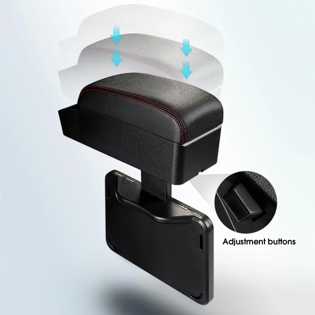 

Storage Faux Leather Car Interior Phone Storage Elbow Rest Storage Box for Automobile