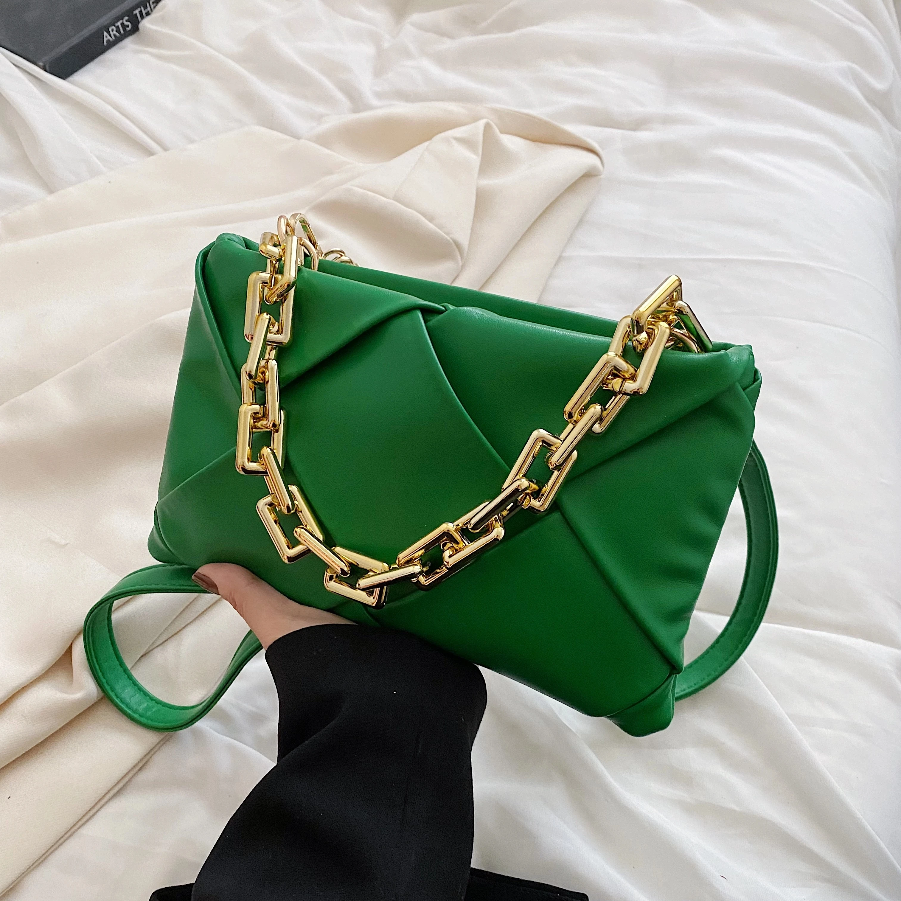 

Brand Shoulder Bags for Women 2022 New Quality Chain Leather Crossbody Bag Summer Handbags and Purses Female Party Clutch