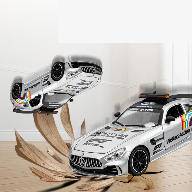 1:24 Ben z GTR спортивный автомобиль живопись сафари металлический подарок премиум