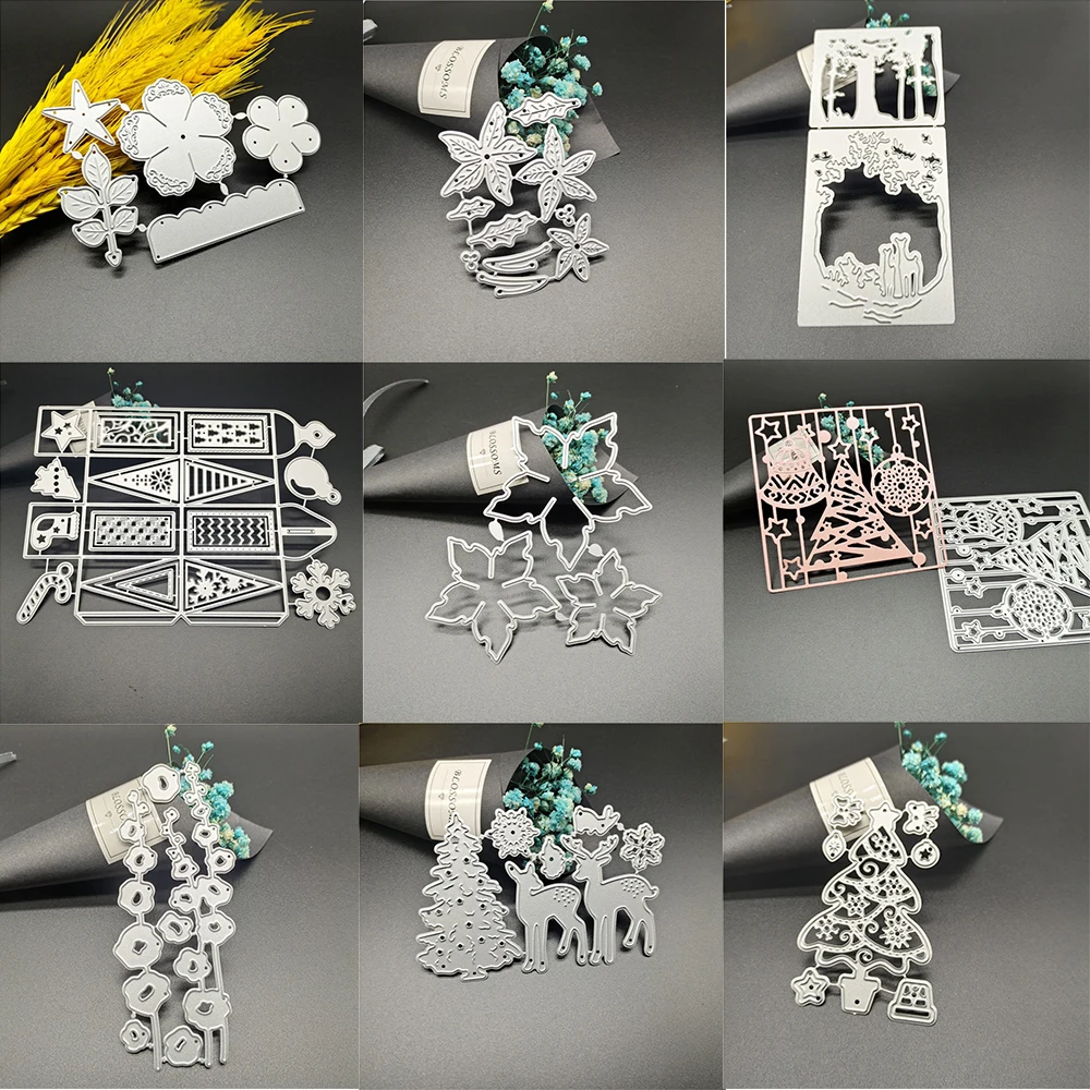 

New Arrival Christmas Metal Cutting Dies For Diy Scrapbooking Hand Account Paper Cards Decorating Photo Album Craft Dies