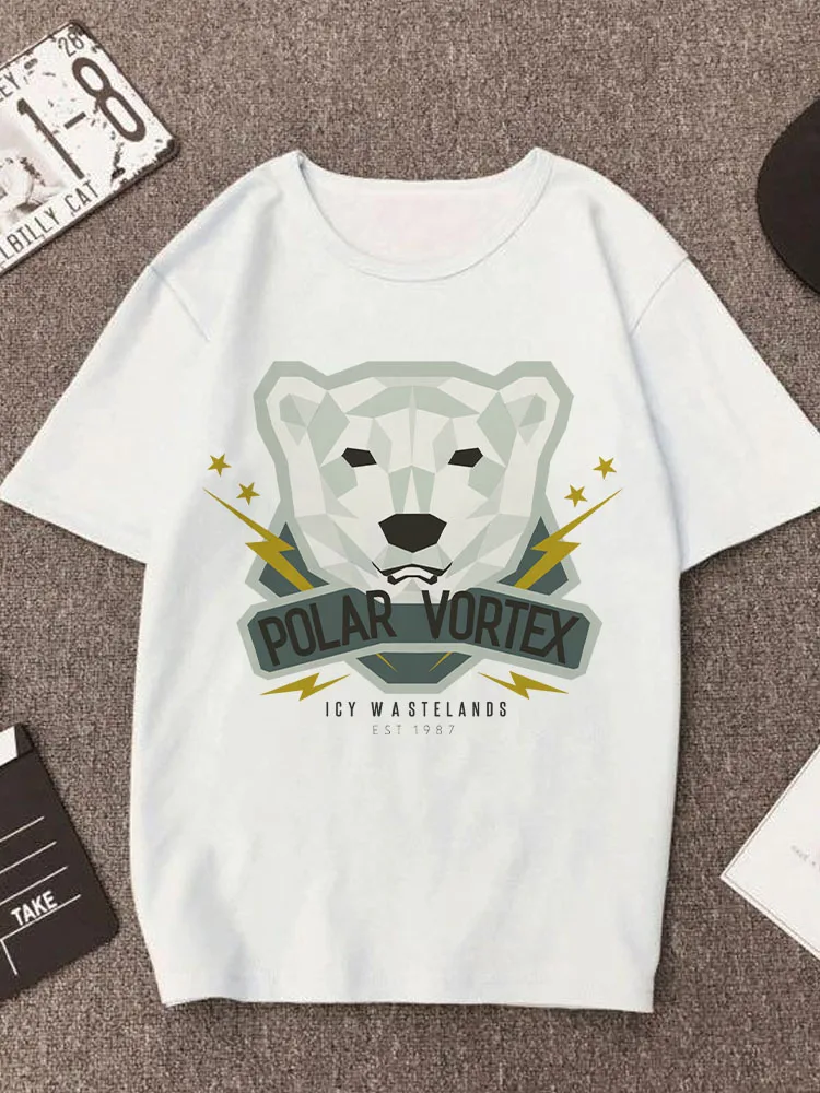 

Polar Vortex Print O-neck Girls T-shirts Young Lady Tshirt Fashion Women Clothes Short Sleeves Summer White Tops For Woman Tees