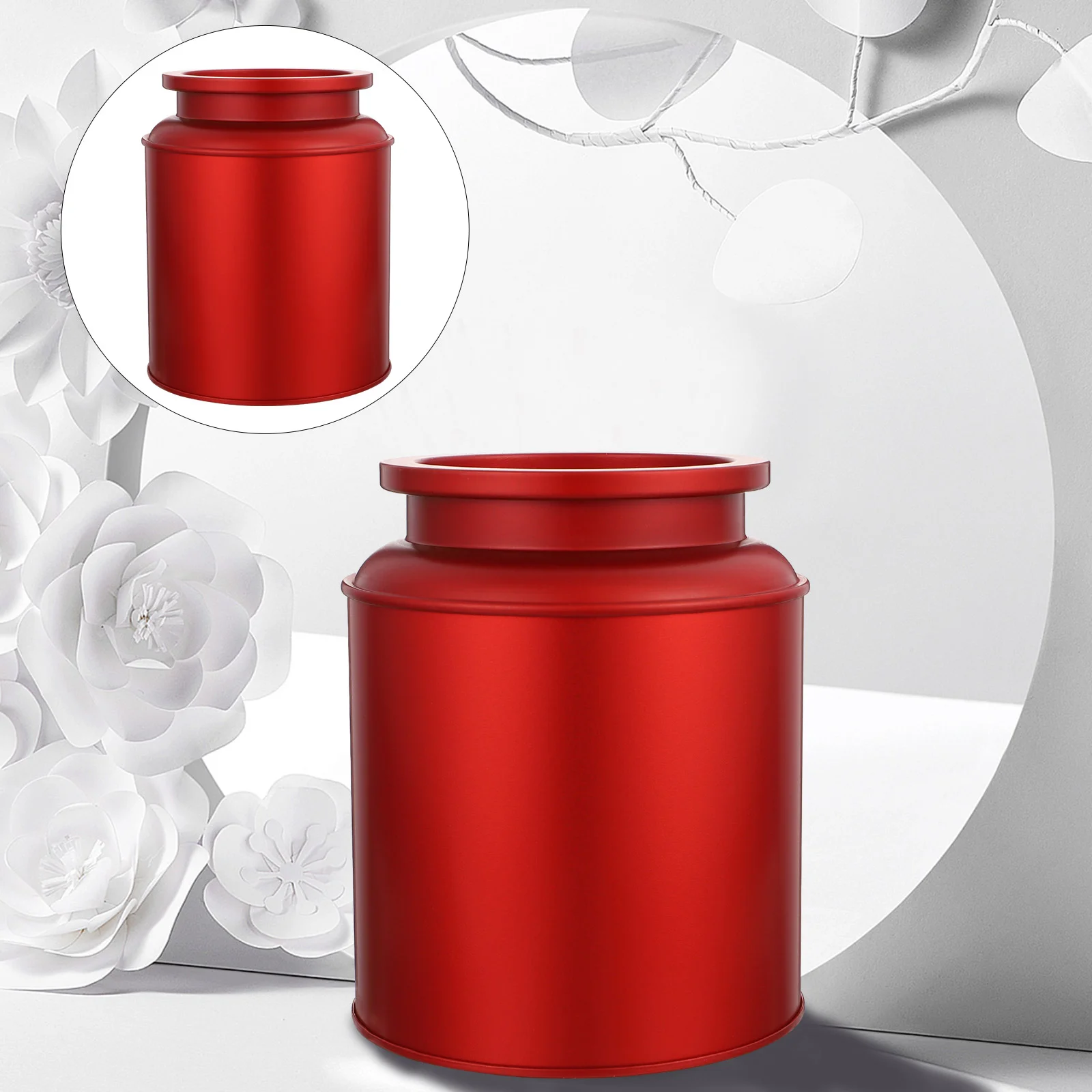 

Tea Canister Storage Coffee Tins Tin Metal Loosecontainersjar Airtight Jars Cans Lid Tinplate Canisters Sugar Container Box