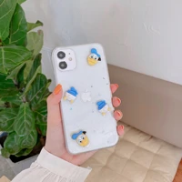 disney donald duck cute 3d cartoon phone cases for iphone 13 12 11 pro max xr xs max 8 x 7 se 2020 couple anti drop soft cover