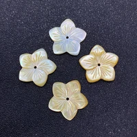 natural shells mother of pearl pendants carved shell five petals flower charms for jewelry making earrings diy beads accessories