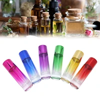 6pcs 30ml colorful glass perfume bottle portable refillable empty glass perfume serum press bottle spray bottle travel dating