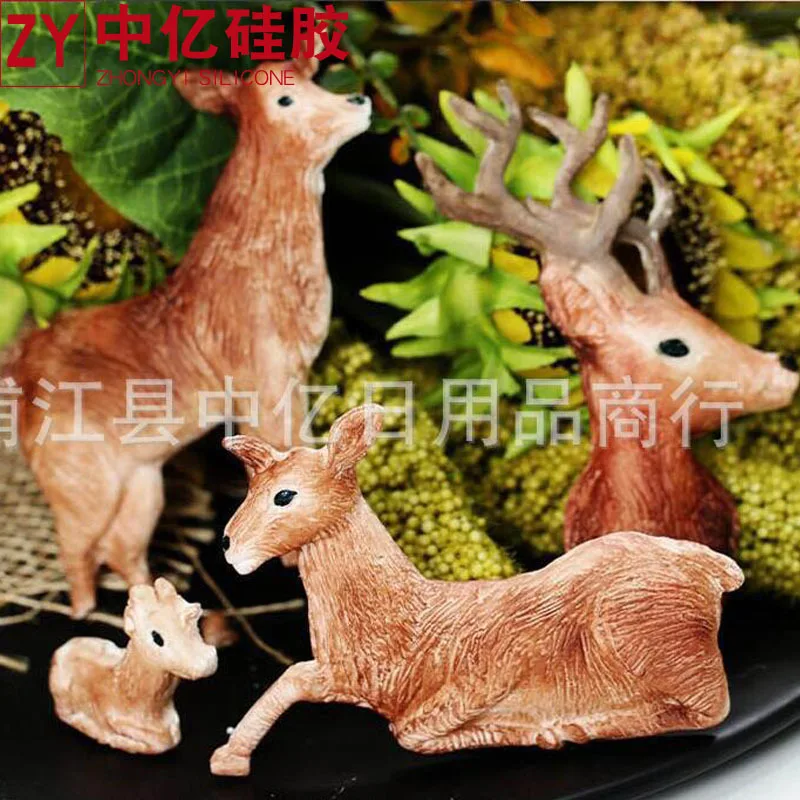 

Силиконовая форма в виде головы рождественского оленя, Цветочная фотография A109