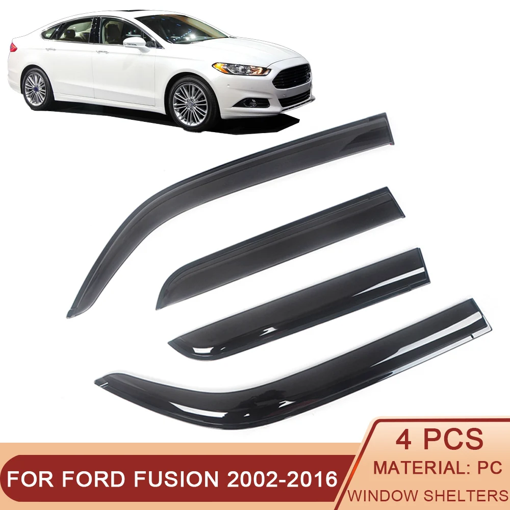 

Ветрозащитные козырьки для Ford Fusion, 2002-2016, черные