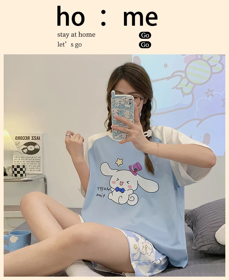 Cotton Women Pajamas Sets Pyjamas Female Loungewear Pijamas Short Sleeve Top Shorts Suit S-XXL Sleepwear Nightwear Sweatsuit