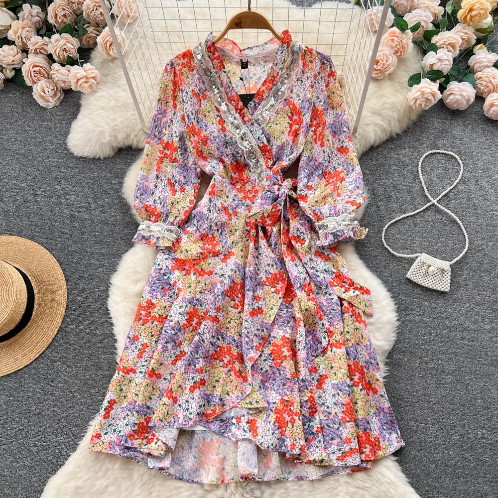 

Облегающее платье с длинным рукавом для лета и осени, женские платья неправильной формы для отдыха на море, Новые Модные Элегантные платья ...