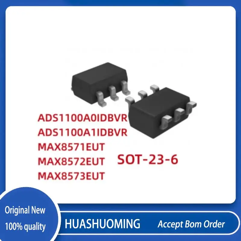 

10Pcs/Lot ADS1100A0IDBVR ADS1100A0 ADS1100 ADS1100A1IDBVR ADS1100A1 MAX8571EUT MAX8571 MAX8572EUT MAX8572 MAX8573EUT SOT23-6