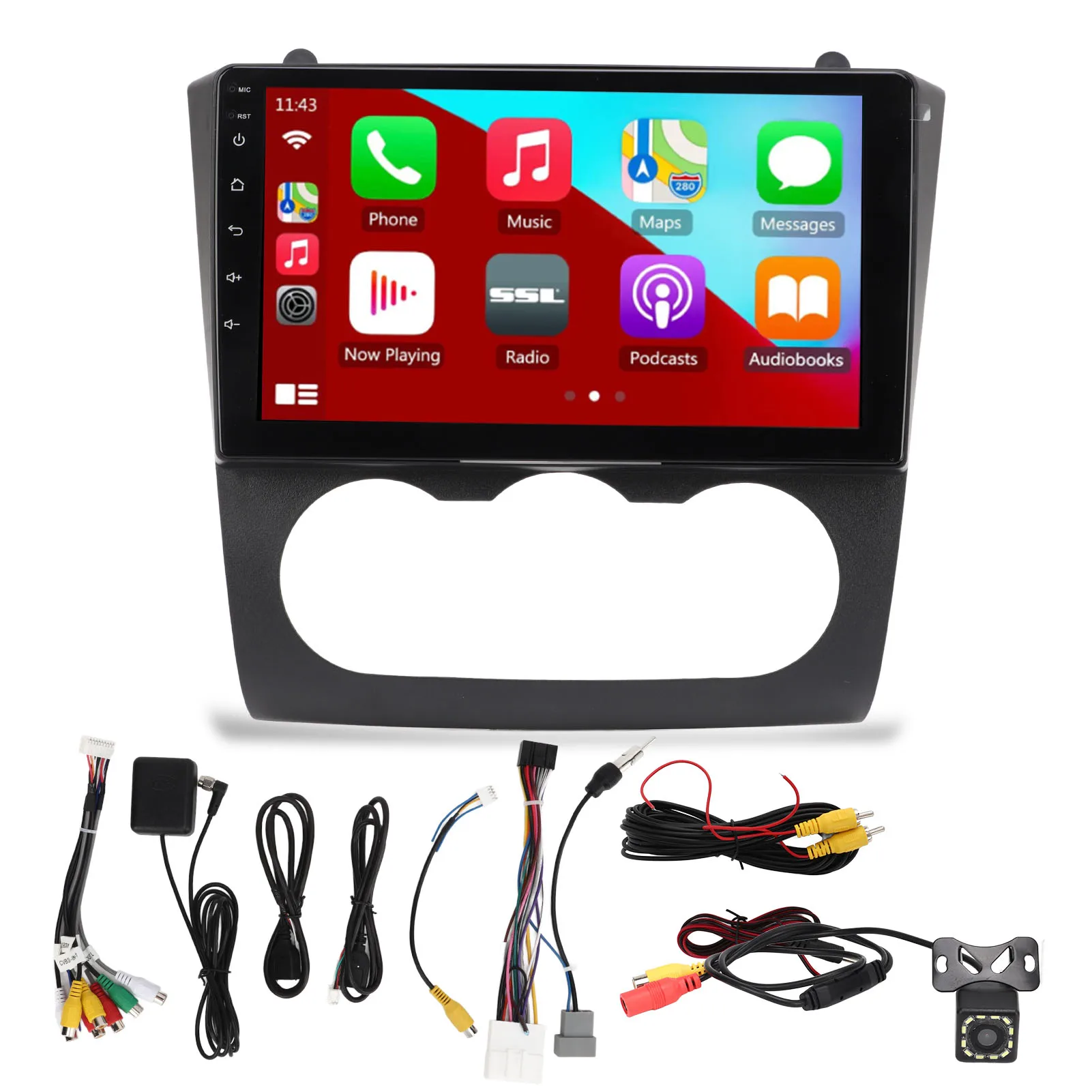 автомобильный стерео с сенсорным экраном 9 дюймов для Android 11 Wifi Bluetooth 5 0 8 ядер