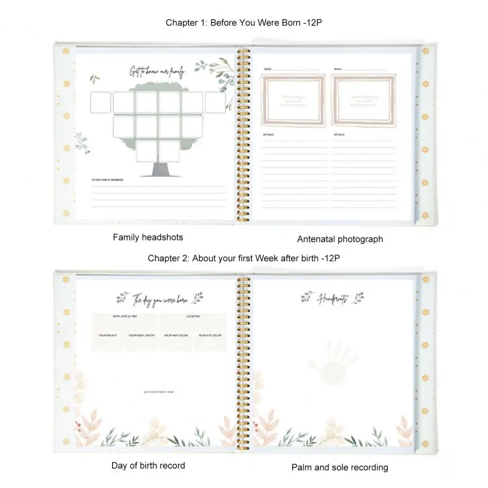 Детская книга с памятью Премиум утолщенная бумага для хранения записей о росте