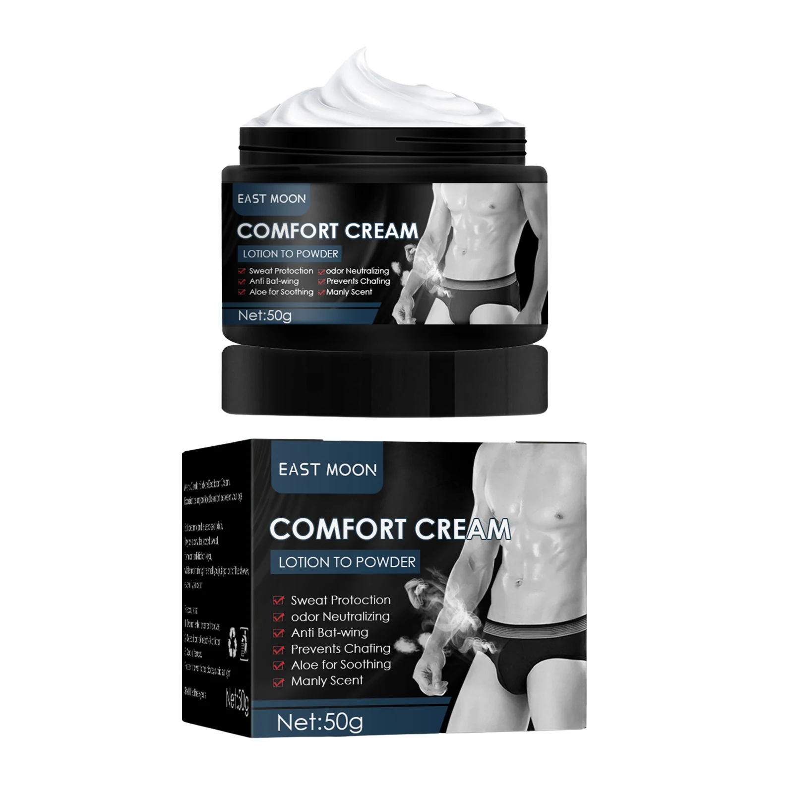 

50g Ball Deodorant For Men Anti-Chafing Ball Cream Featuring Soothing Aloe Ver Quick Drying Ball Cream Anti-Chafing Men's Ball