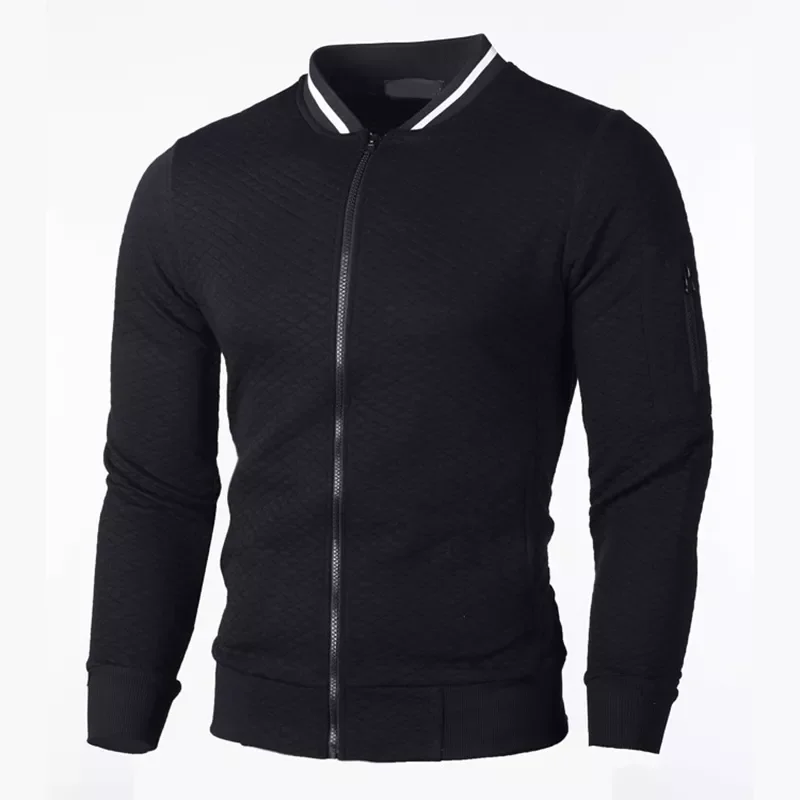 

2022 Brand New Men's Plaid Sweatshirts Zipper Men Sweatshirts Stand Collar for Male Casual Man Zipper Sweatshirt Clothing