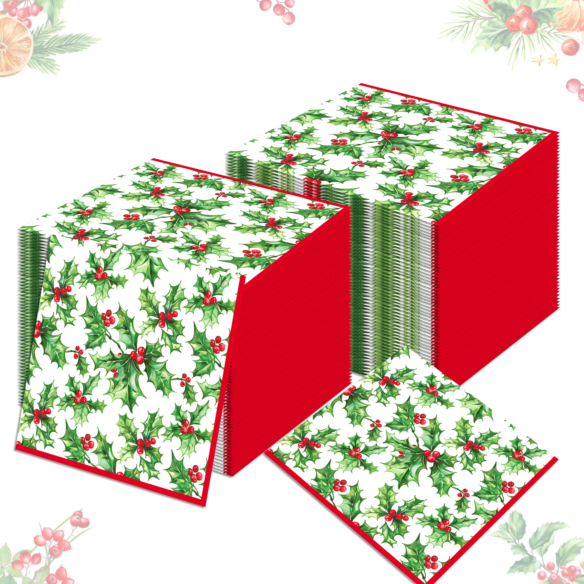 

Одноразовые бумажные салфетки с рисунком растений 20 шт