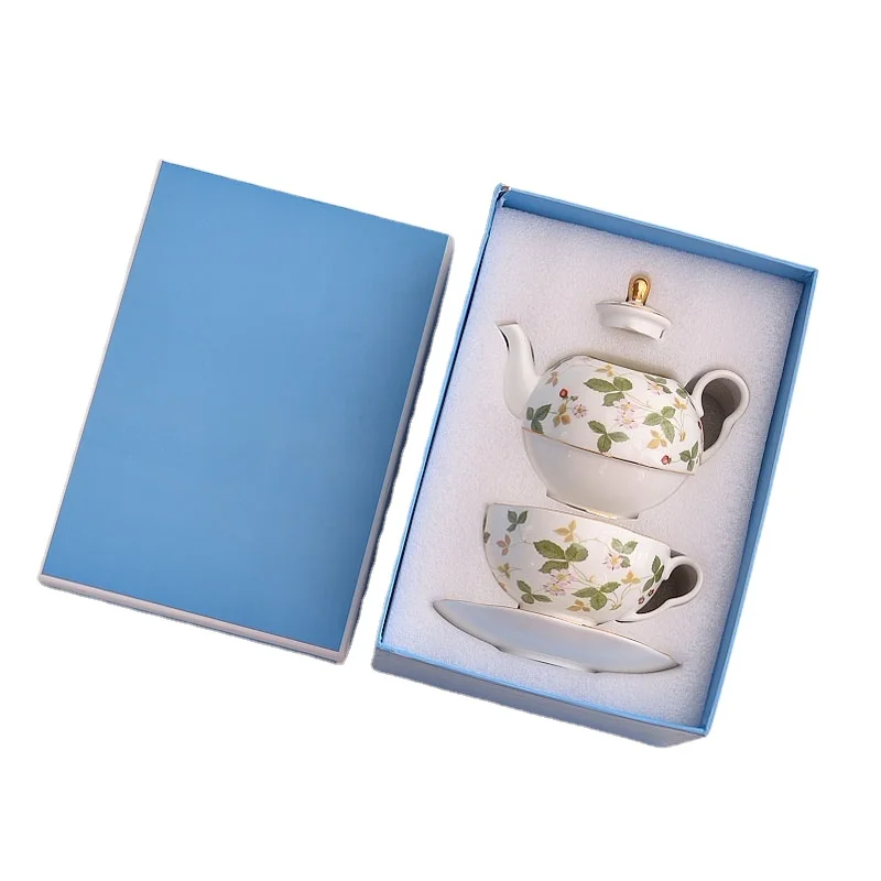 

W color butterfly bird bone china mother pot English afternoon tea cup saucer teapot combination set