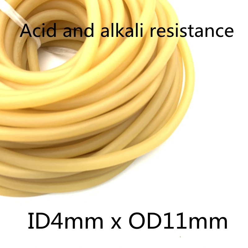 

1Meter ID 4mm x 11mm OD Nature Latex Rubber Hoses Flexible Pipes High Resilient Elastic Surgical Medical Tube Slingshot Catapult