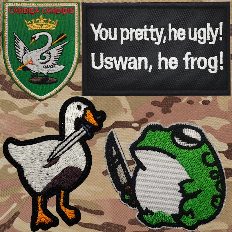 Нашивки с вышивкой U swan He frog красивые страшные наклейки на одежду крючком и петлей