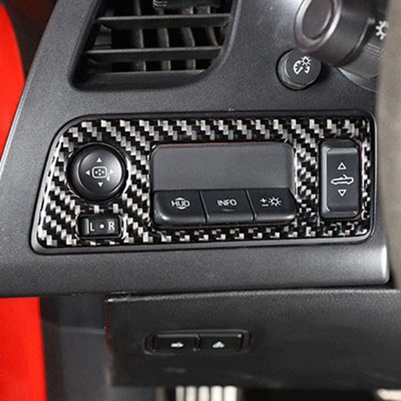

Автомобильный интерьер из углеродного волокна переключатель регулировки фары декоративная накладка для Chevrolet Corvette C7 2014-2019