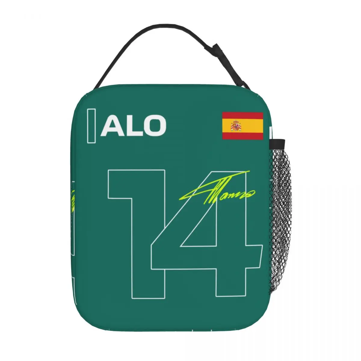 

F1 Spainish Racer Fernando Alonso Merch Insulated Lunch Bag School Lunch Container Multifunction Casual Cooler Thermal Bento Box