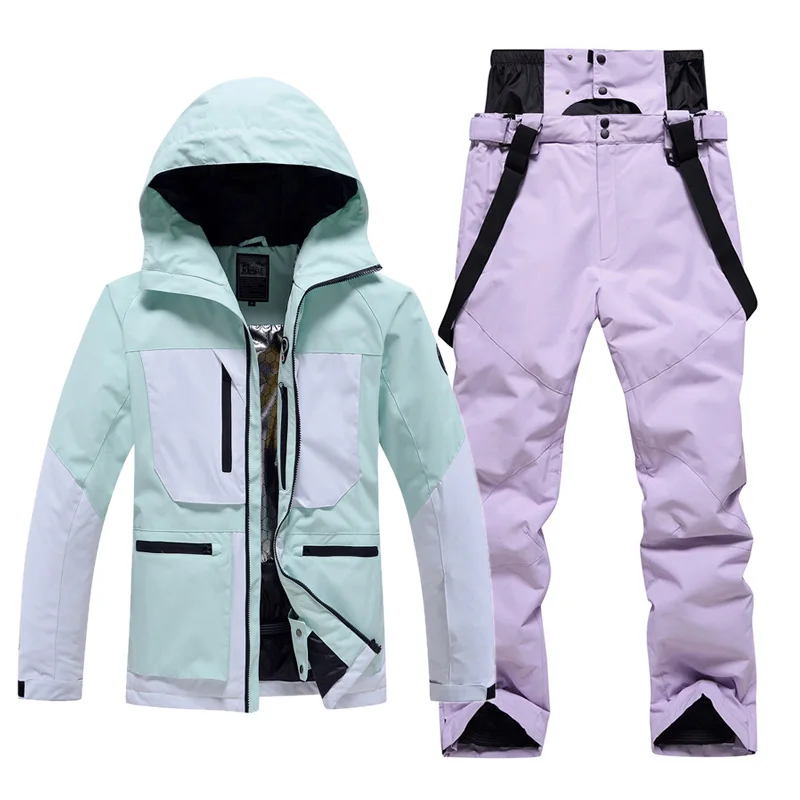Лыжный костюм для взрослых с защитой от снега и ветра 30 ℃