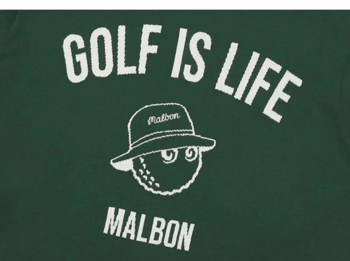 New autumn and winter golf men's knitted long sleeve sweater soft fabric warm comfortable outdoor sports casual sweater