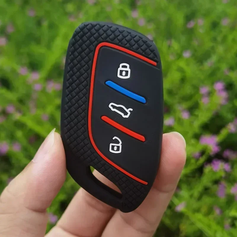 Силиконовый чехол для ключа с 3 кнопками MG 4 2023 Mg4 Ev HS GT ZS EV ZX MG5 MG6 Roewe RX3 RX5 RX8 ERX5 I6 I5