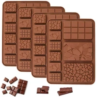 1pcs silicone mold chocolate mold fondant patisserie candy bar mould cake mode decoration kitchen baking accessories for baking