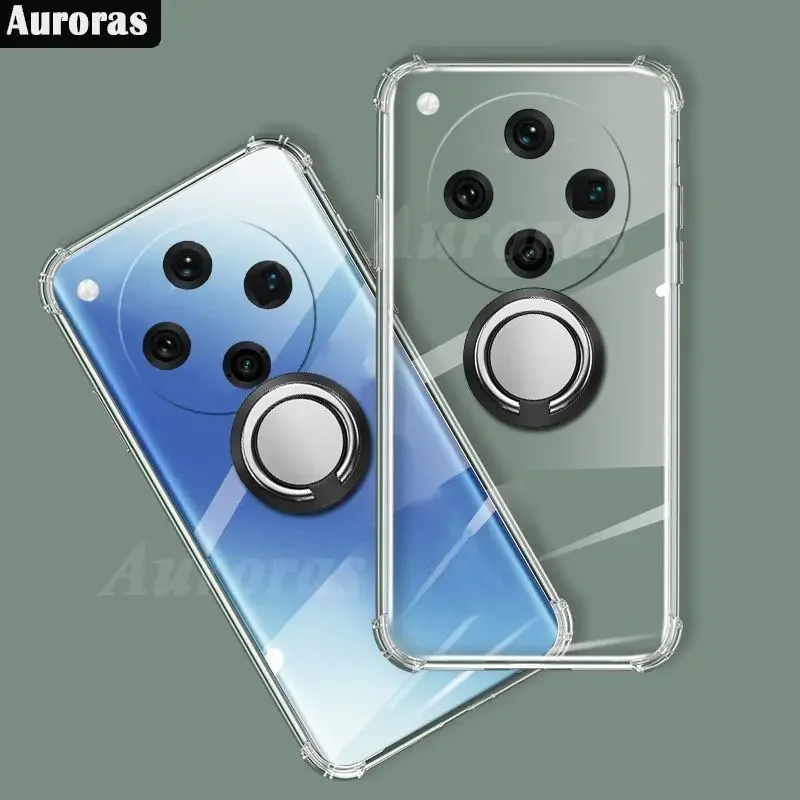 Прозрачный чехол для OPPO Find X8 Pro X7Ultra 5G с магнитным кольцом противоударный мягкий