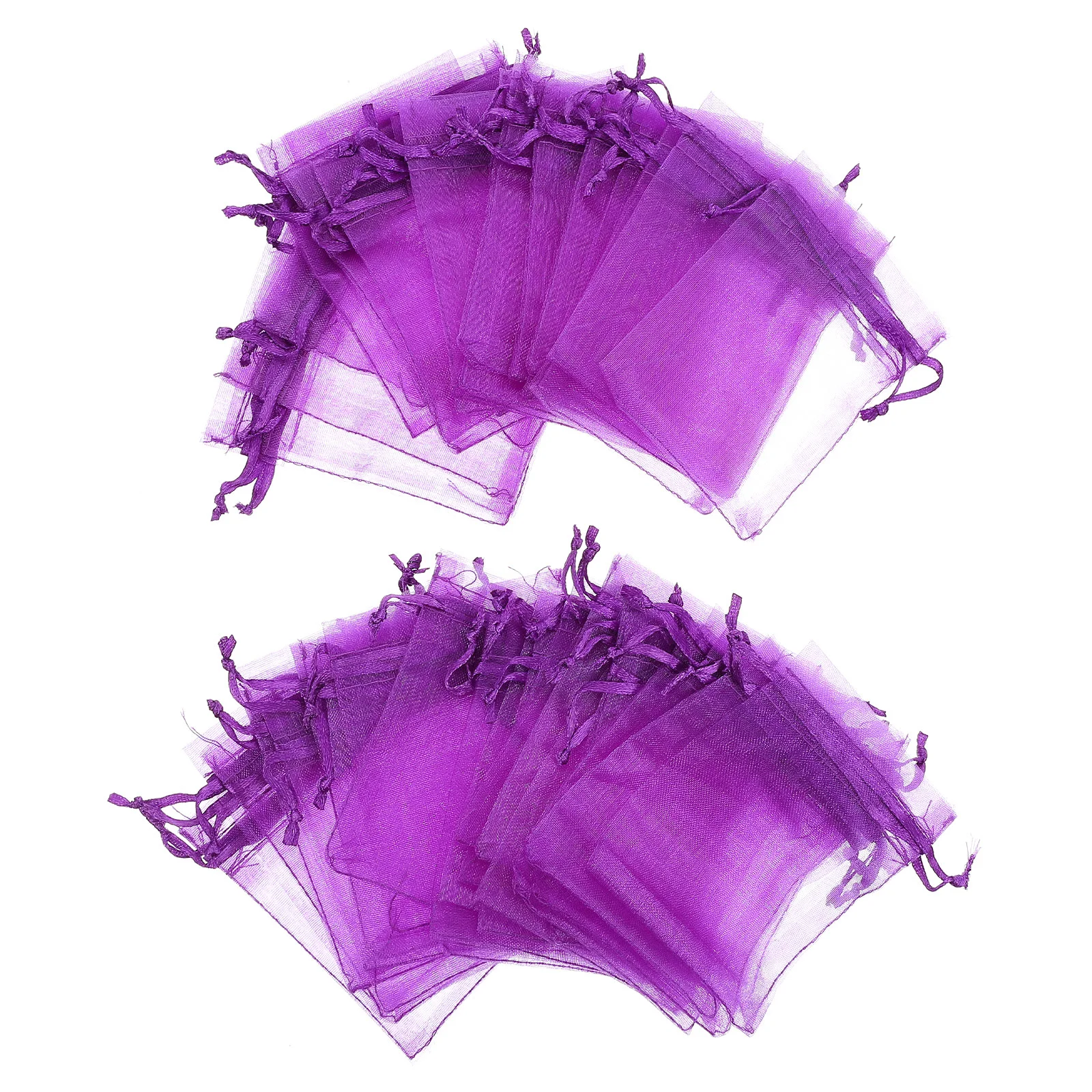 

100 Pcs Packet Mini Gift Bags Favors Candy Storage Pouches Drawstring Wedding Present Organza Transparent Gifts Holders