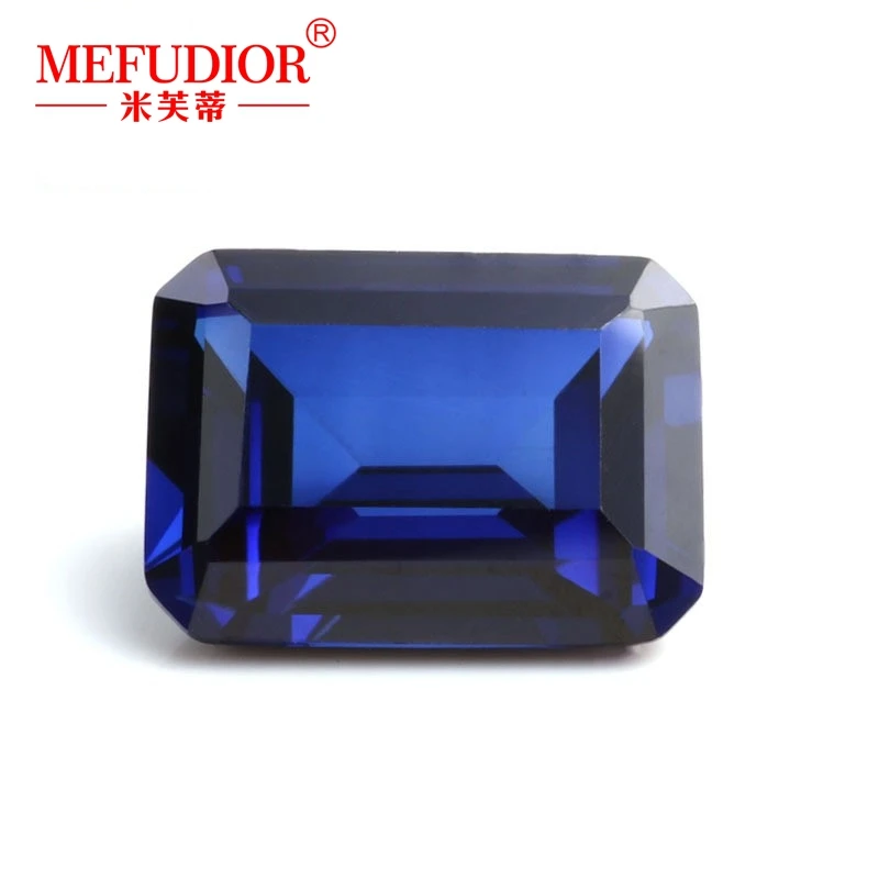 

8A Emerald Cut Blue Gems Octagon Step Cut Lab-grown Sapphire Loose Stone Jewelry Accessories Saphire Gemstones