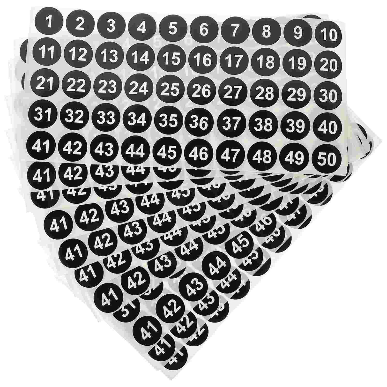 

Number Sticker Stickers Labels Digital 1 50 Label Numbers Classification Small Adhesive Round Consecutive Self Sticky Apartment
