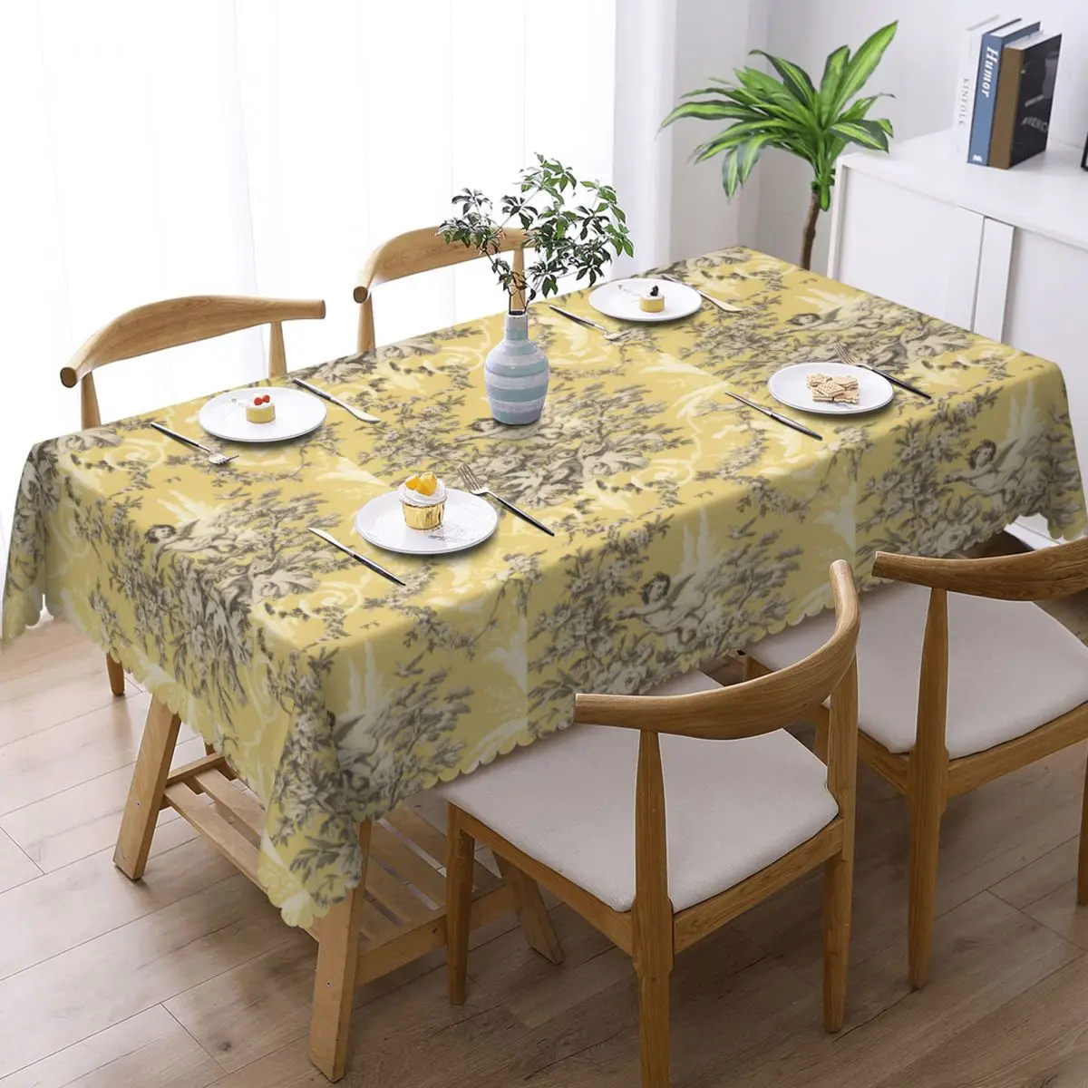 Прямоугольная винтажная скатерть французского интерьера под заказ маслостойкая