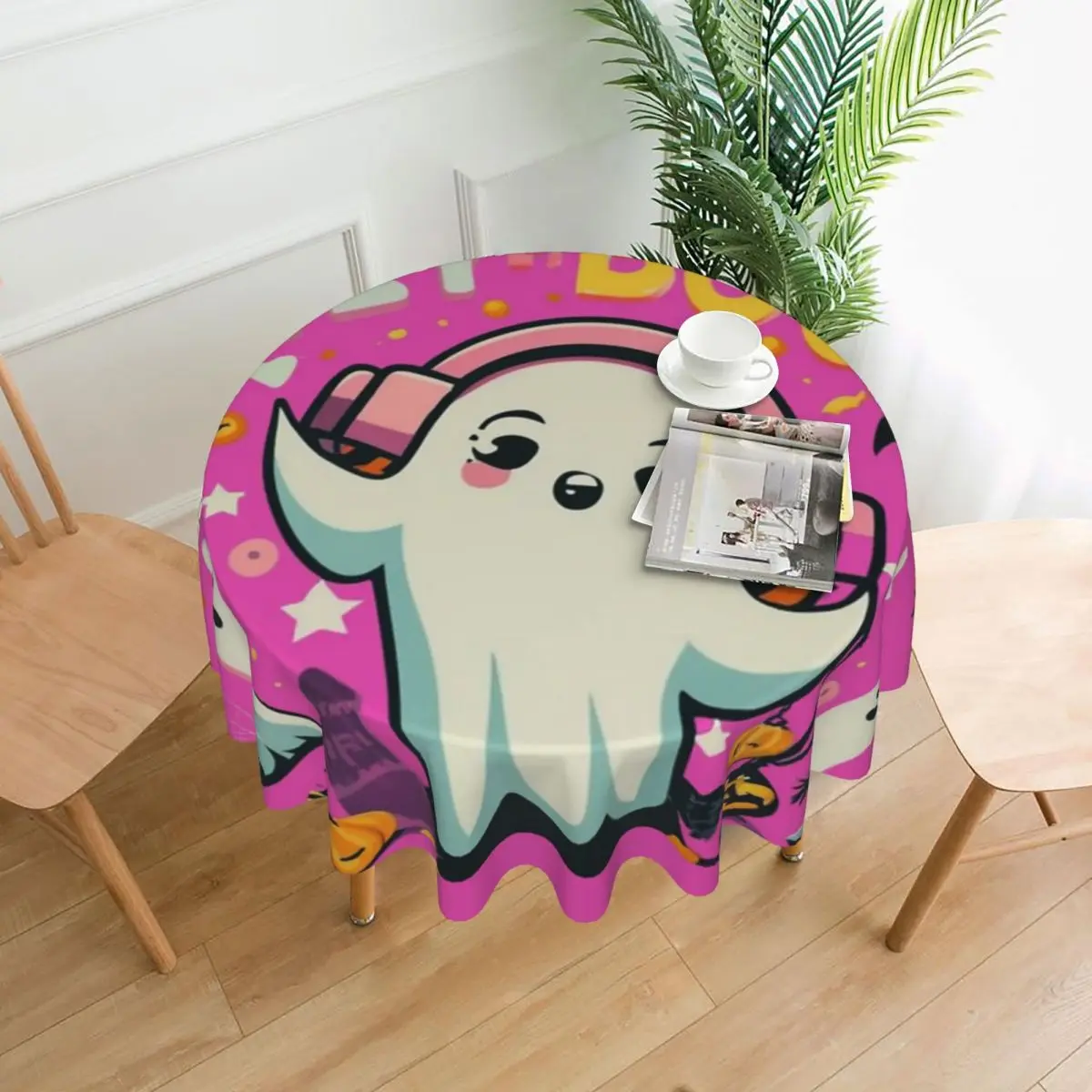 

Скатерть Groovy Hey Boo для Хэллоуина, 60 дюймов, 152 см