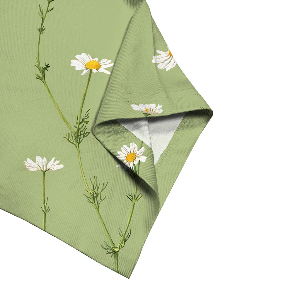 Женское платье свободного кроя CLOOCL повседневное зеленое с коротким рукавом