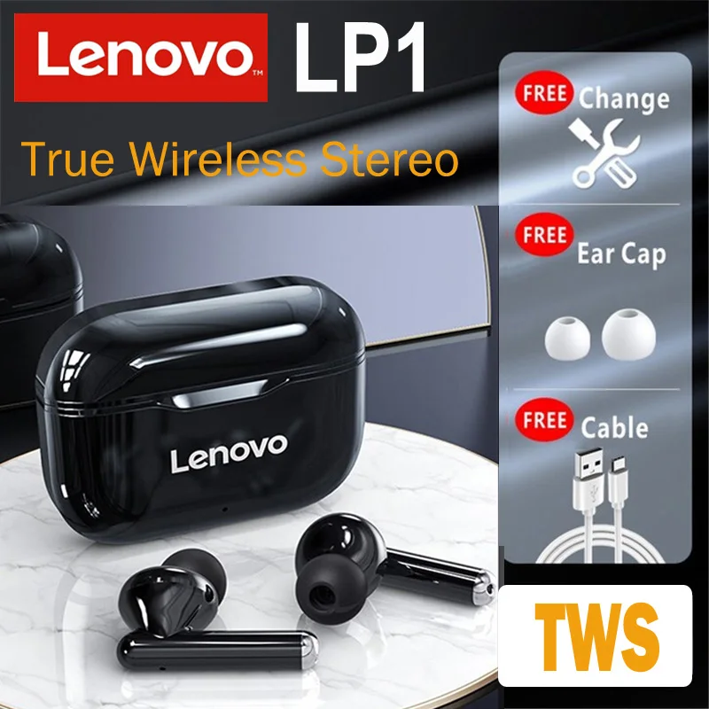 

TWS-стереонаушники Lenovo LP1 с поддержкой Bluetooth 5,0 и двойным микрофоном