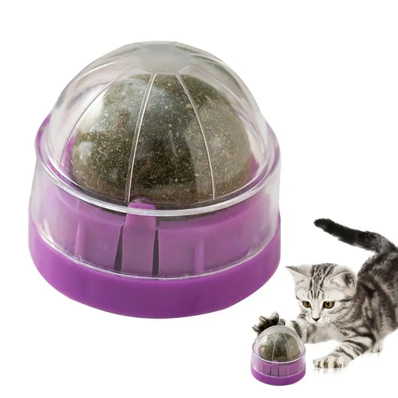 

Cat Mint Ball Roller Catnip Ball Wall Toys Cat Wall Treats Organic Catnip Healthy Teeth Cleaning Chew Toys Cat Bite Toy Catnip