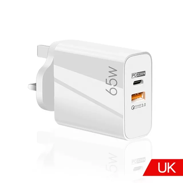 

2022/65W GaN Fast Charger USB C PD Quick Charge3.0 Adapter USB Phone Charger Type C PD Universal Wall