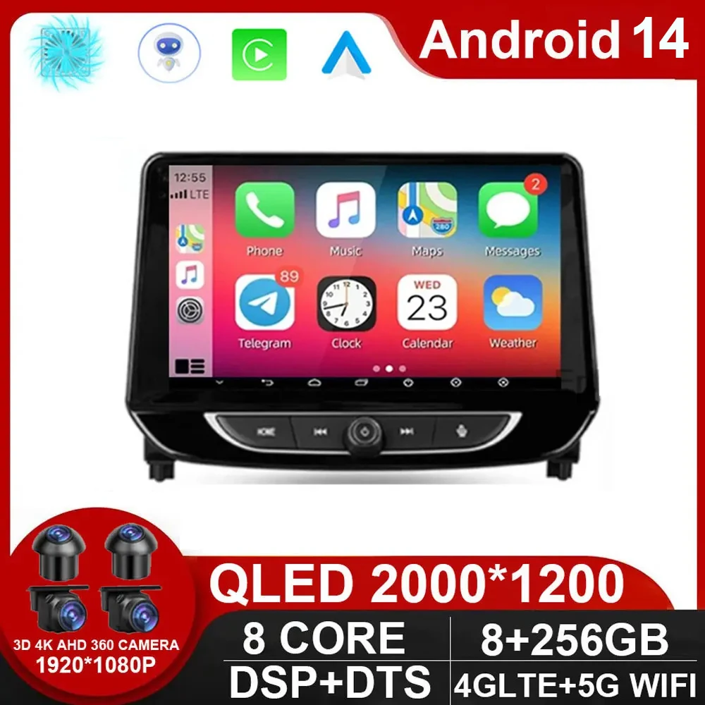 Android 14 для Chevrolet Tracker 4 2019 - 2022 автомобильное радио мультимедийный видеоплеер