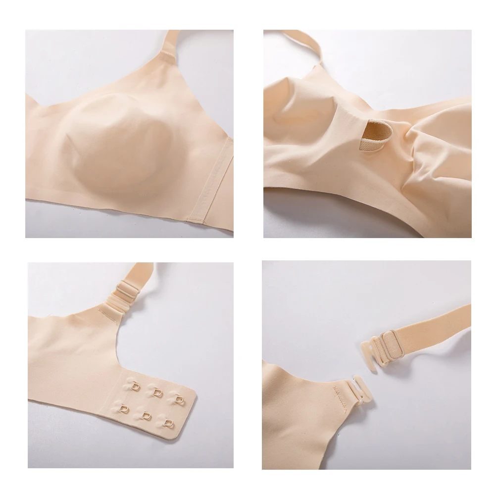 Mierside Women's Smooth Full Coverage No Wire Seamless Minimizer Bra Sexy Brassieres Soft Intimate Women's Underwear Plus Size