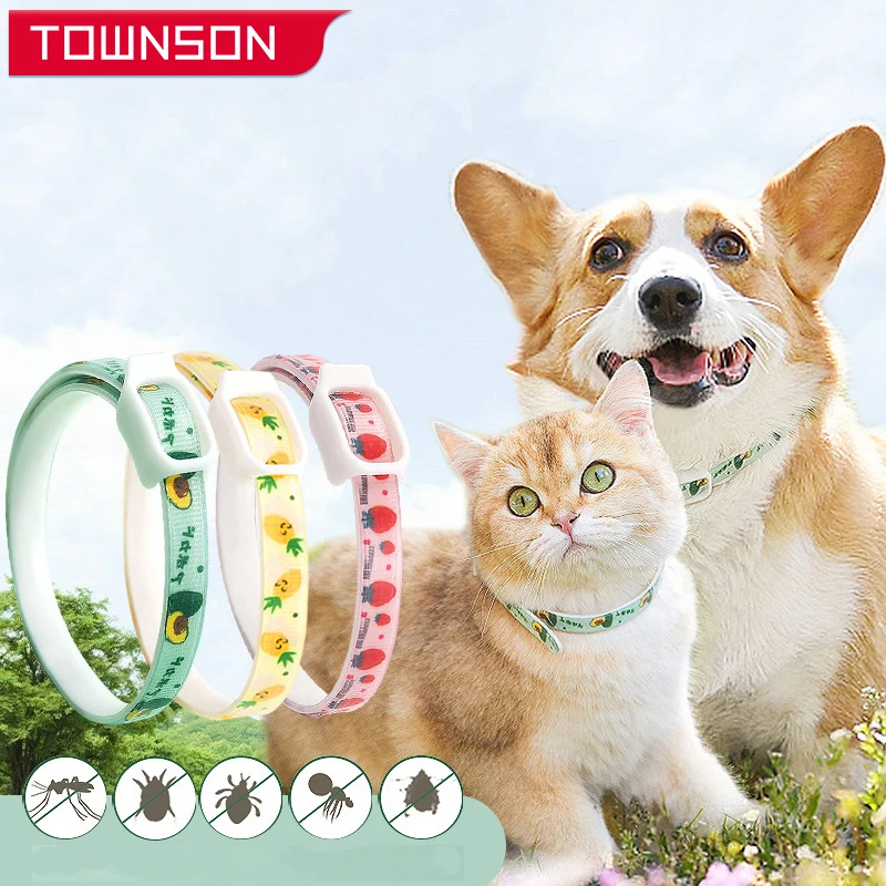 

6 Month Protection Period 70cm Retractable Pet Cat Dog Deworming Collar Anti Flea Ticks Prevention Mosquitoes Repellent Collar